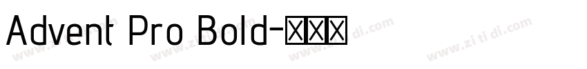 Advent Pro Bold字体转换